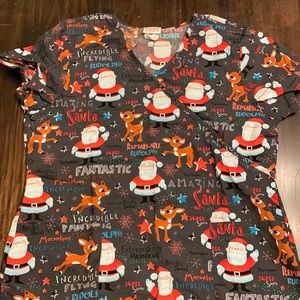 Rudolph the Red Nosed Reindeer Scrub Top